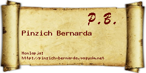 Pinzich Bernarda névjegykártya
